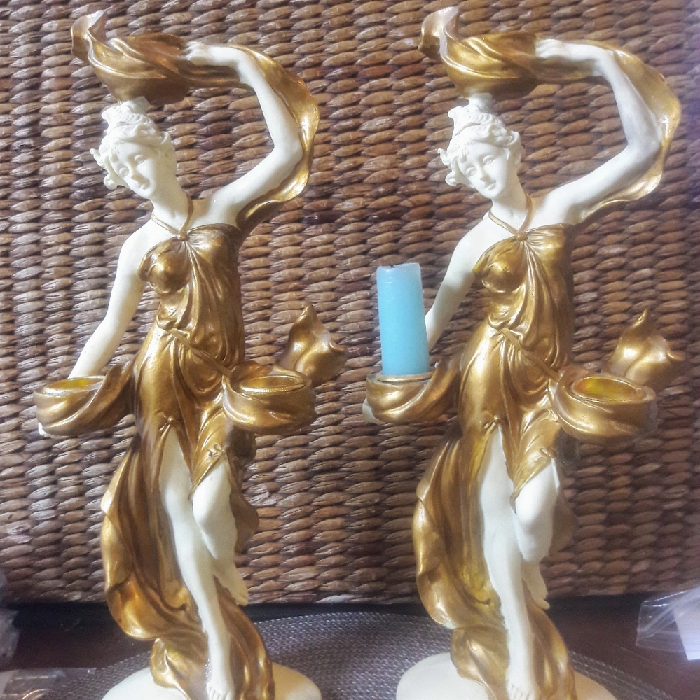 Art nouveau candle sticks